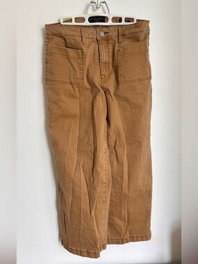 SANCTUARY/DENIM LOS ANGELES WIDE LEG CROPPED HIGH RISE SOFT DENIM